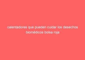 calentadores que pueden cuidar los desechos biomédicos bolsa roja
