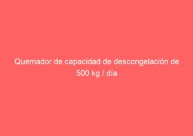 Quemador de capacidad de descongelación de 500 kg / día