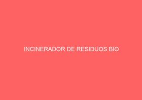 INCINERADOR DE RESIDUOS BIO