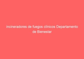 incineradores de fuegos clínicos Departamento de Bienestar